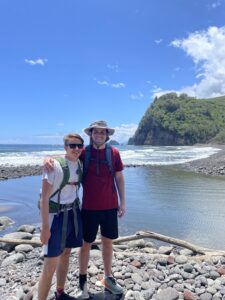 Aiden and I and the bottom of Pololu