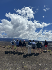 Our class looking out at Mauna Loa 